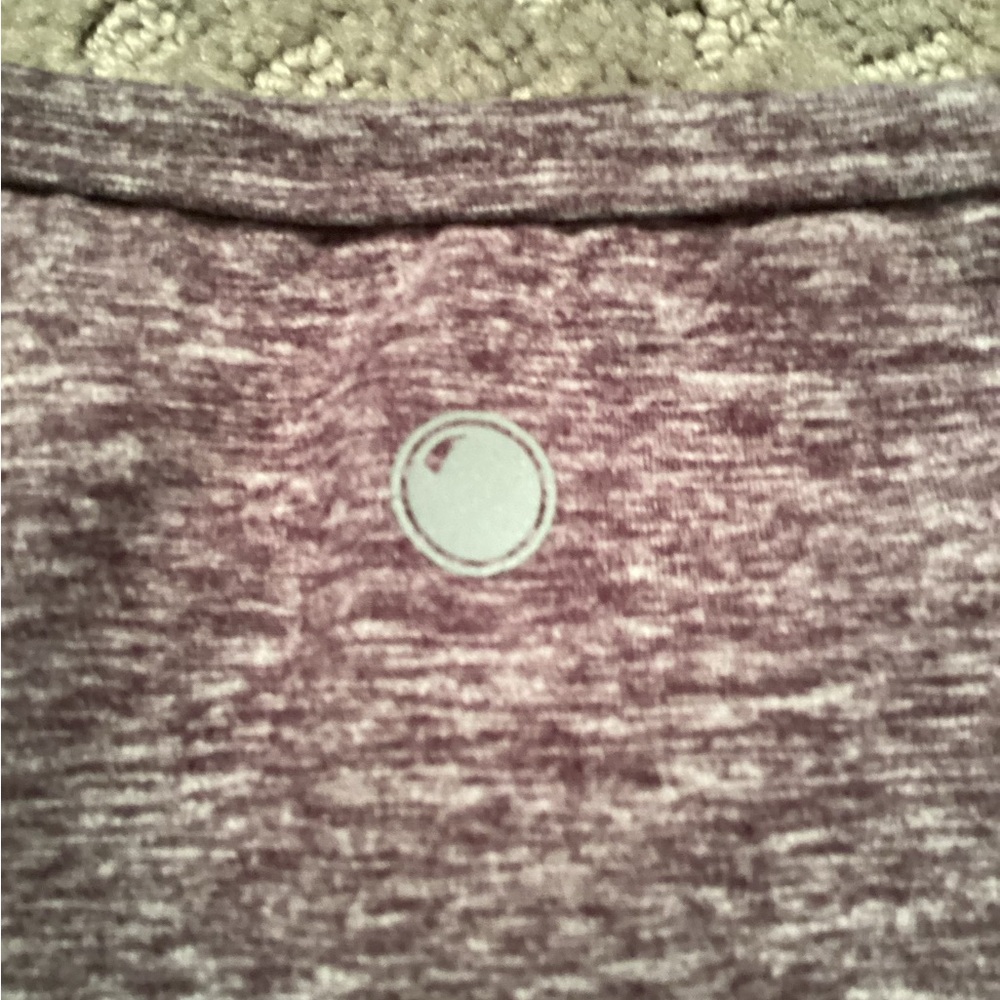 Heathered Purple Twist-Front workout/athletic top, sleeveless, M - Picture 7 of 7